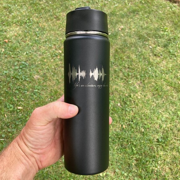 Life's An Adventure, Enjoy The Ride Soundwave 22oz Water Bottle - Picture 1 of 12